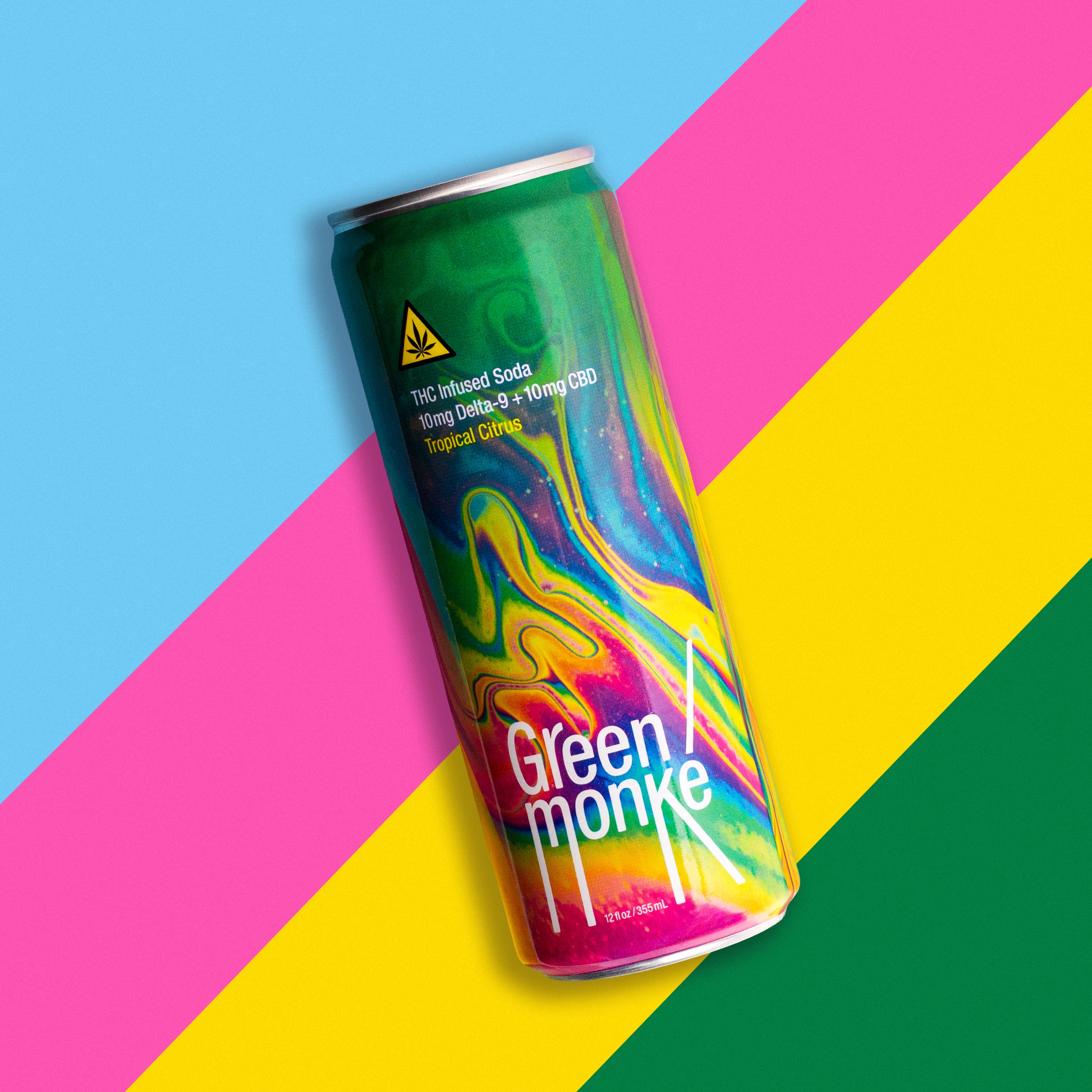 【選抜大株】ライムグリーン　モンタナ Tropical Citrus THC Soda — 10mg Delta-9 + CBD | Green Monké